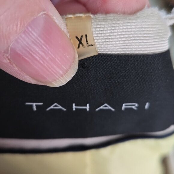 Tahari Marisol Colorblock Collarless Coat Size XL - Picture 7 of 9